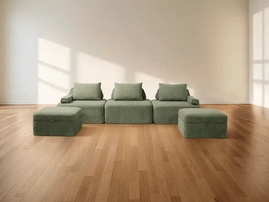 Cushie 3 Seater U Shaped Sectional Sleeper Sofa - Cushie