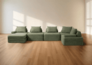 Cushie 5 Seater U Shaped Sectional Sleeper Sofa w/ Chaise - Cushie