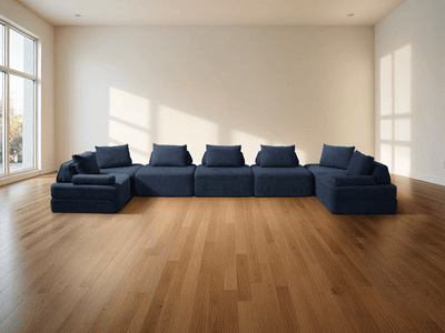 Cushie 7 Seater U Shaped Sectional Sleeper Sofa 200"