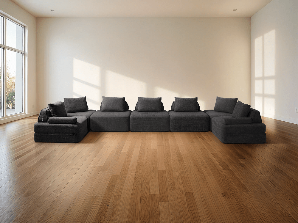 Cushie 7 Seater U Shaped Sectional Sleeper Sofa 200